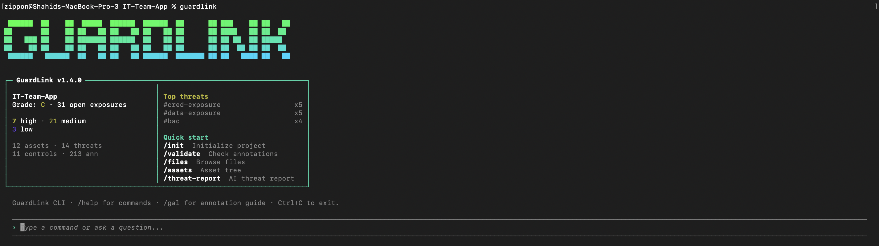GuardLink CLI overview