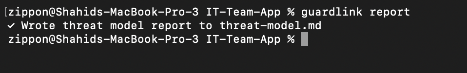 guardlink report output