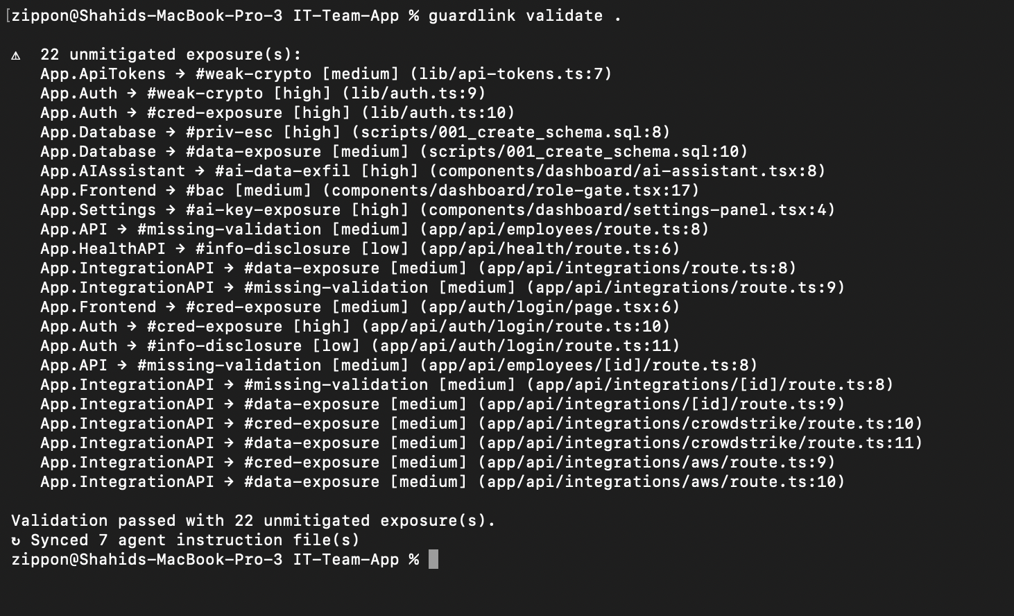 guardlink validate output